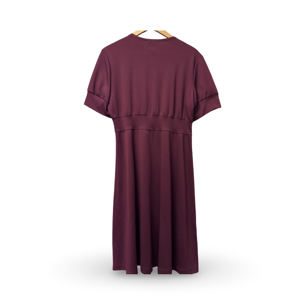 Mandala Designs Burgundy Midi Dress – Size L – Made in Toronto - Picture 2 of 6